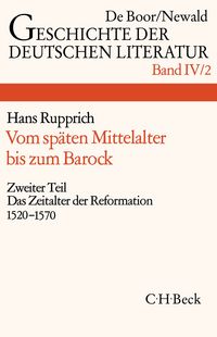 Produktbild: Geschichte der deutschen Literatur Bd. 4/2: Das Zeitalter der Reformation (1520-1570)