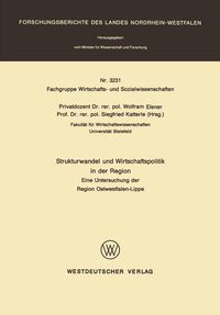 Produktbild: Strukturwandel und Wirtschaftspolitik in der Region