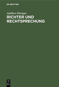 Produktbild: Richter und Rechtsprechung