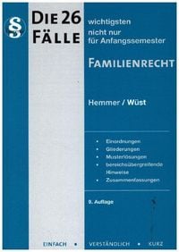 Produktbild: Die 26 wichtigsten F&auml;lle Familienrecht