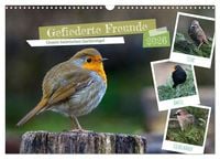 Produktbild: Gefiederte Freunde - Unsere heimischen Gartenv&ouml;gel (Wandkalender 2026 DIN A3 quer), CALVENDO Monatskalender
