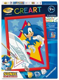 Produktbild: CreArt, Malen nach Zahlen Kinder Sonic the Hedgehog - Rasender Sonic