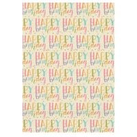 Produktbild: Idena Geschenkpapier Happy Birthday 70cmx2m Gras/Recycling