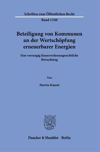 Produktbild: Beteiligung von Kommunen an der Wertsch&ouml;pfung erneuerbarer Energien