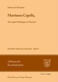 Produktbild: Martianus Capella, &raquo;De nuptiis Philologiae et Mercurii&laquo;