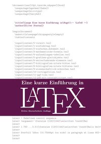 Produktbild: Eine kurze Einf&uuml;hrung in LaTeX
