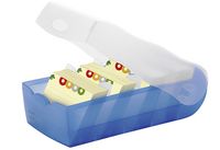 Produktbild: CROCO Lern-, Telefon-und Karteibox A 8 (blau/trans. klar)
