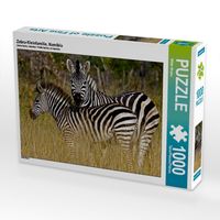 Produktbild: CALVENDO Puzzle Zebra-Kleinfamilie, Namibia | 1000 Teile Lege-Gr&ouml;&szlig;e 64x48cm Foto-Puzzle f&uuml;r gl&uuml;ckliche Stunden