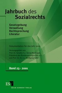 Produktbild: Jahrbuch des Sozialrechts (der Gegenwart). Gesetzgebung - Verwaltung... / Jahrbuch des Sozialrechts, Band 23