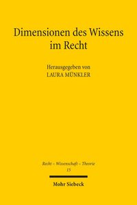 Produktbild: Dimensionen des Wissens im Recht