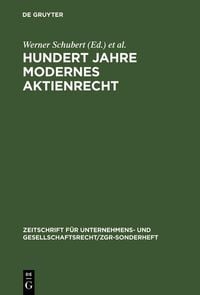 Produktbild: Hundert Jahre modernes Aktienrecht