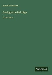 Produktbild: Zoologische Beitr&auml;ge