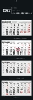 Produktbild: 4-Monatskalender Black 2027