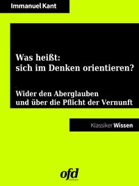 Produktbild: Was hei&szlig;t: sich im Denken orientieren?