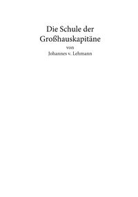 Produktbild: Die Schule der Gro&szlig;hauskapit&auml;ne