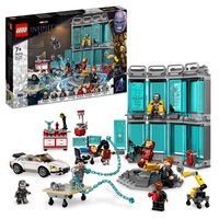 LEGO Marvel 76216 Iron Mans Werkstatt, Avengers-Set mit Minifiguren 