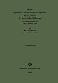 Produktbild: Bericht &uuml;ber neuere Untersuchungen und Probleme aus der Theorie der algebraischen Zahlk&ouml;rper