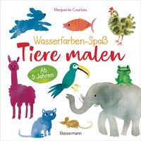 Produktbild: Wasserfarben-Spa&szlig;: Tiere malen. Mit wenigen Pinselstrichen. F&uuml;r Aquarell- und Wasserfarben.