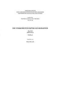 Produktbild: Die verkohlten Papyri aus Bubastos (P.Bub. III 6)