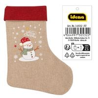 Produktbild: Idena Weihnachtsstrumpf Schneemann 31x46cm