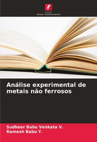 Produktbild: An&aacute;lise experimental de metais n&atilde;o ferrosos