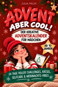 Produktbild: Advent, aber cool! Der kreative Mitmach-Adventskalender f&uuml;r M&auml;dchen mit 24 Tagen voller Challenges, R&auml;tsel, Selfcare und Weihnachts-Vibes