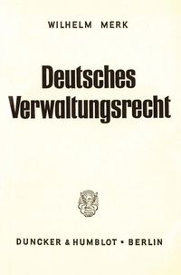 Produktbild: Deutsches Verwaltungsrecht.