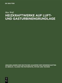 Produktbild: Heizkraftwerke auf Luft- und Gasturbinengrundlage
