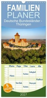 Produktbild: Familienplaner 2027 - Deutsche Bundesl&auml;nder - Th&uuml;ringen mit 5 Spalten (Wandkalender, 21 x 45 cm) CALVENDO