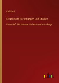 Produktbild: Etruskische Forschungen und Studien