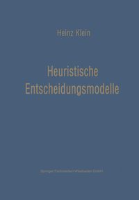 Produktbild: Heuristische Entscheidungsmodelle