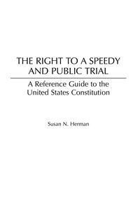 Produktbild: The Right to a Speedy and Public Trial