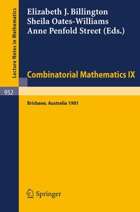 Produktbild: Combinatorial Mathematics IX