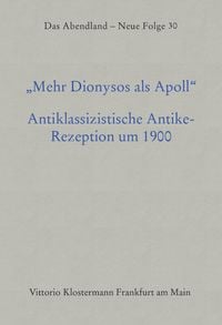 Produktbild: Mehr Dionysos als Apoll