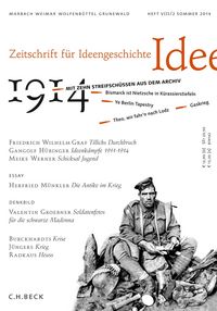 Produktbild: Zeitschrift f&uuml;r Ideengeschichte Heft VIII/2 Sommer 2014