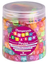 Produktbild Transparente Buchstabenperlen
