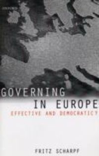 Produktbild: Scharpf, F: Governing in Europe