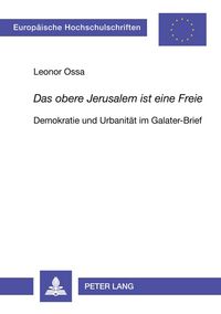 Produktbild: 'Das obere Jerusalem ist eine Freie'