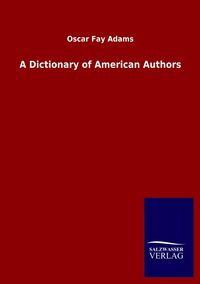 Produktbild: A Dictionary of American Authors