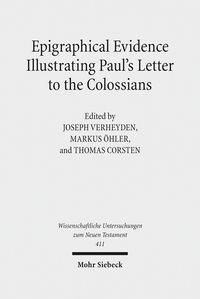 Produktbild: Epigraphical Evidence Illustrating Paul's Letter to the Colossians