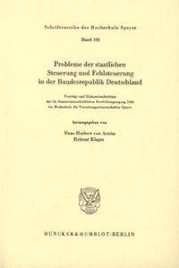 Produktbild: Probleme der staatlichen Steuerung und Fehlsteuerung in der Bundesrepublik Deutschland.