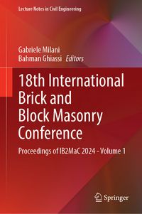 Produktbild: 18th International Brick and Block Masonry Conference