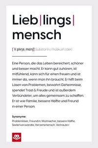 Produktbild: Lieblingsmensch Notizbuch: Die Definition einer besonderen Verbundenheit
