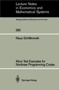 Produktbild: More Test Examples for Nonlinear Programming Codes