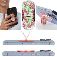 Produktbild: Zipgrips Pink Flowers - 2 in 1 Handy-Griff & Aufsteller - Sicherer Griff - Halter für Smartphones - Perfekte Selfies - Ideal für Videos