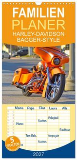 Produktbild: Familienplaner 2027 - BEST OF HARLEY-DAVIDSON BAGGER-STYLE mit 5 Spalten (Wandkalender, 21 x 45 cm) CALVENDO