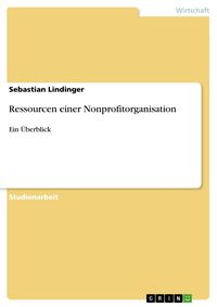 Produktbild: Ressourcen einer Nonprofitorganisation