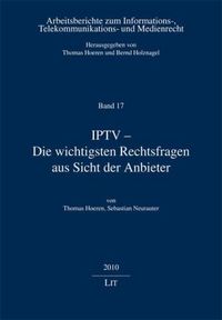 Produktbild: Hoeren, T: IPTV - wichtigsten Rechtsfragen