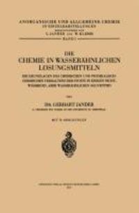 Produktbild: Die Chemie in Wasser&auml;hnlichen L&ouml;sungsmitteln