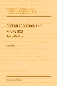 Produktbild: Speech Acoustics and Phonetics